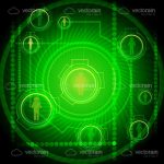 Abstract Network Themed Background in Neon Green and Black